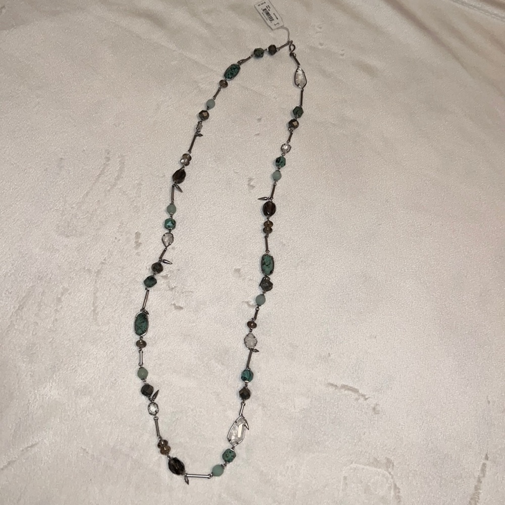Kendra Scott Ruth Vintage Silver Turquoise Magnesite Necklace